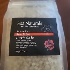 Spa Naturals Sulfate-free Calming Rose Petals Bath Salts Sealed 17.5oz Pack